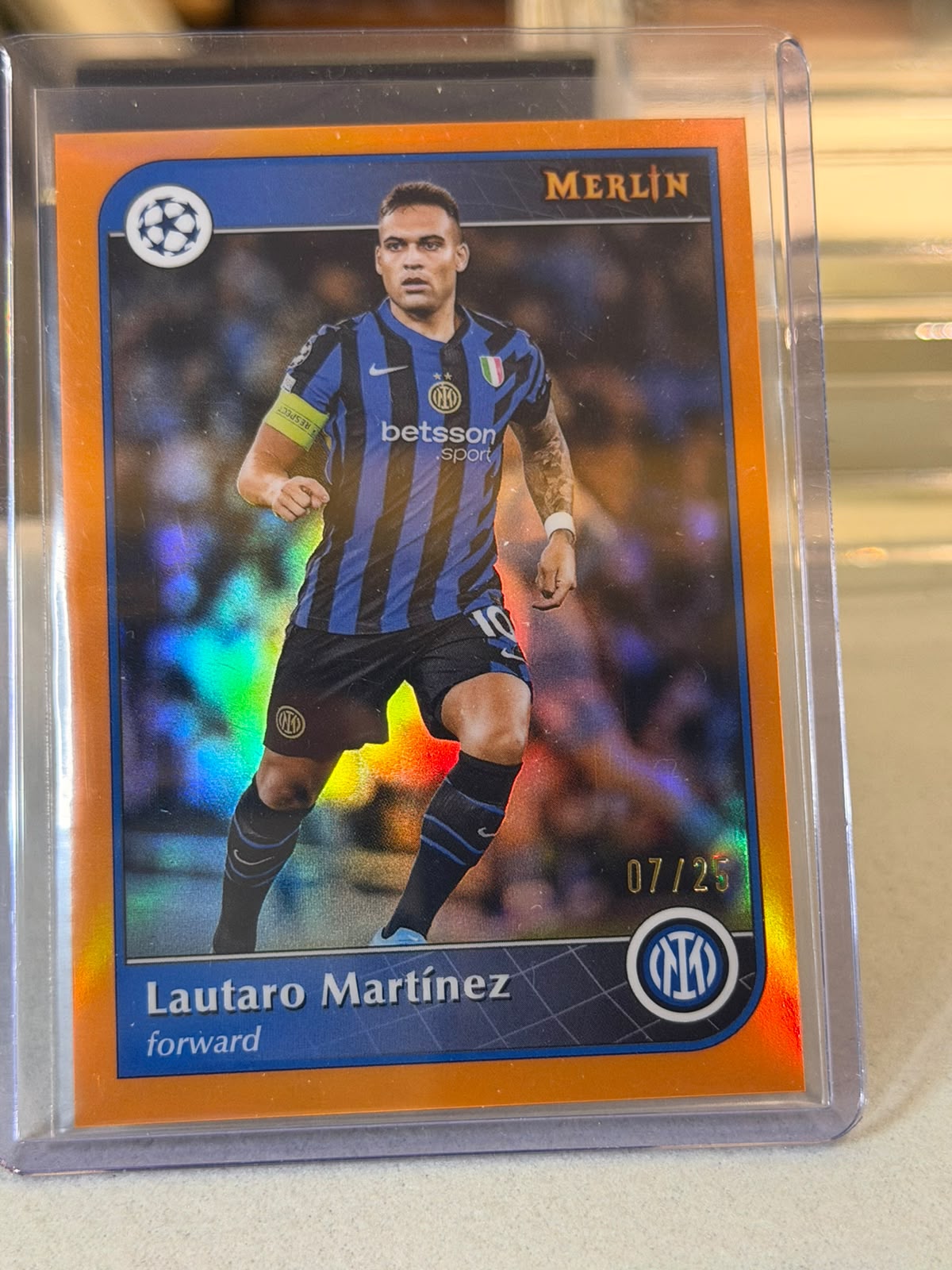 Lautaro Martínez front - 2024/25 Topps Merlin UEFA Club Competitions 07/25