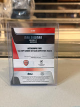 Max Dowman Arsenal 2025-26 Topps Chrome UEFA Club Competitions RC Autograph Purple Cracked Ice Parallel 36/75 - back