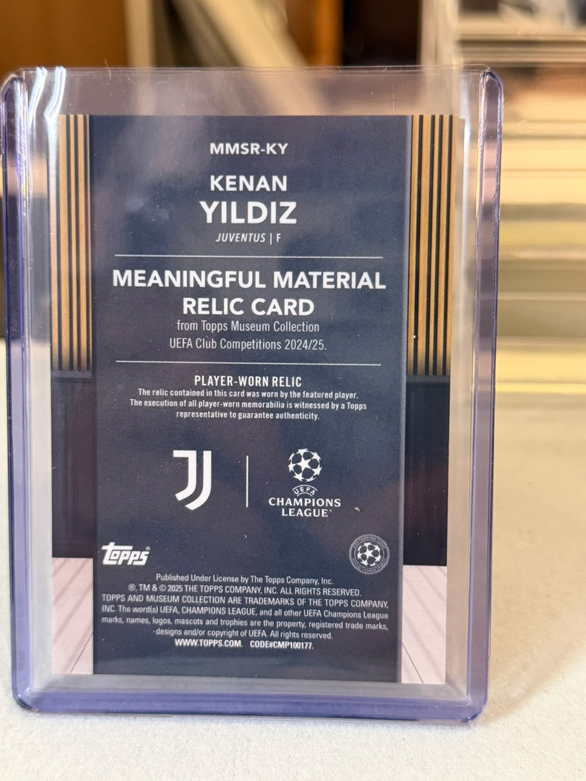 Kenan Yıldız back - 2024/25 Topps Museum Collection UEFA Club Competitions 58/99