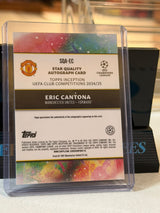Eric Cantona 01/49 – Star Quality Autograph Manchester United trading card, back