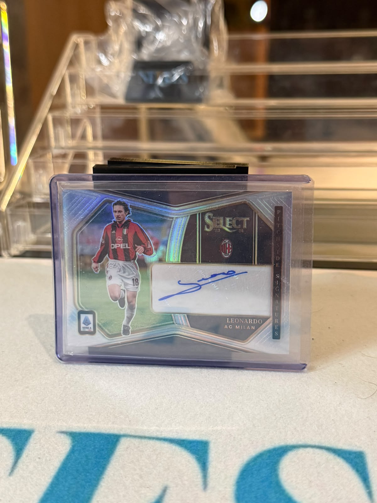 Leonardo AC Milan Panini Select Pitchside Signatures autograph card image 1