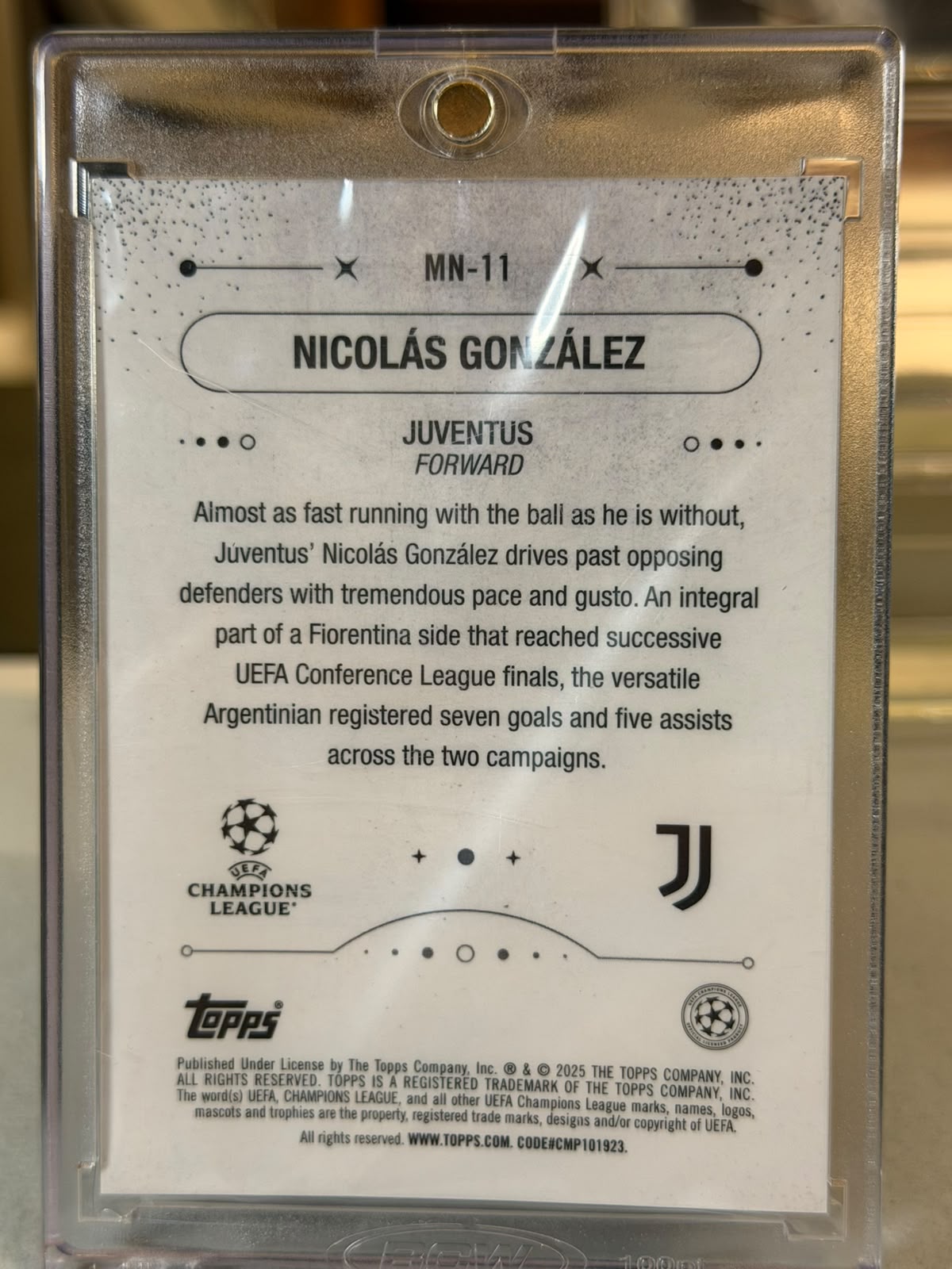 Nicolás González back - 2024/25 Topps Merlin UEFA Club Competitions