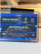 Bradley Barcola 2025/26 Topps UEFA Club Competitions Topps Superstar Relic - back