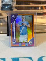 Erling Haaland Manchester City 2025/26 Topps Premier League Power 100 parallel card 03/25 front