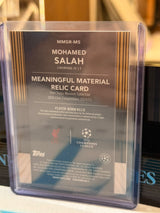 Mohamed Salah 014/199 Meaningful Material Relic (MMSR-MS) – 2025 Topps Museum Collection UEFA CC, back