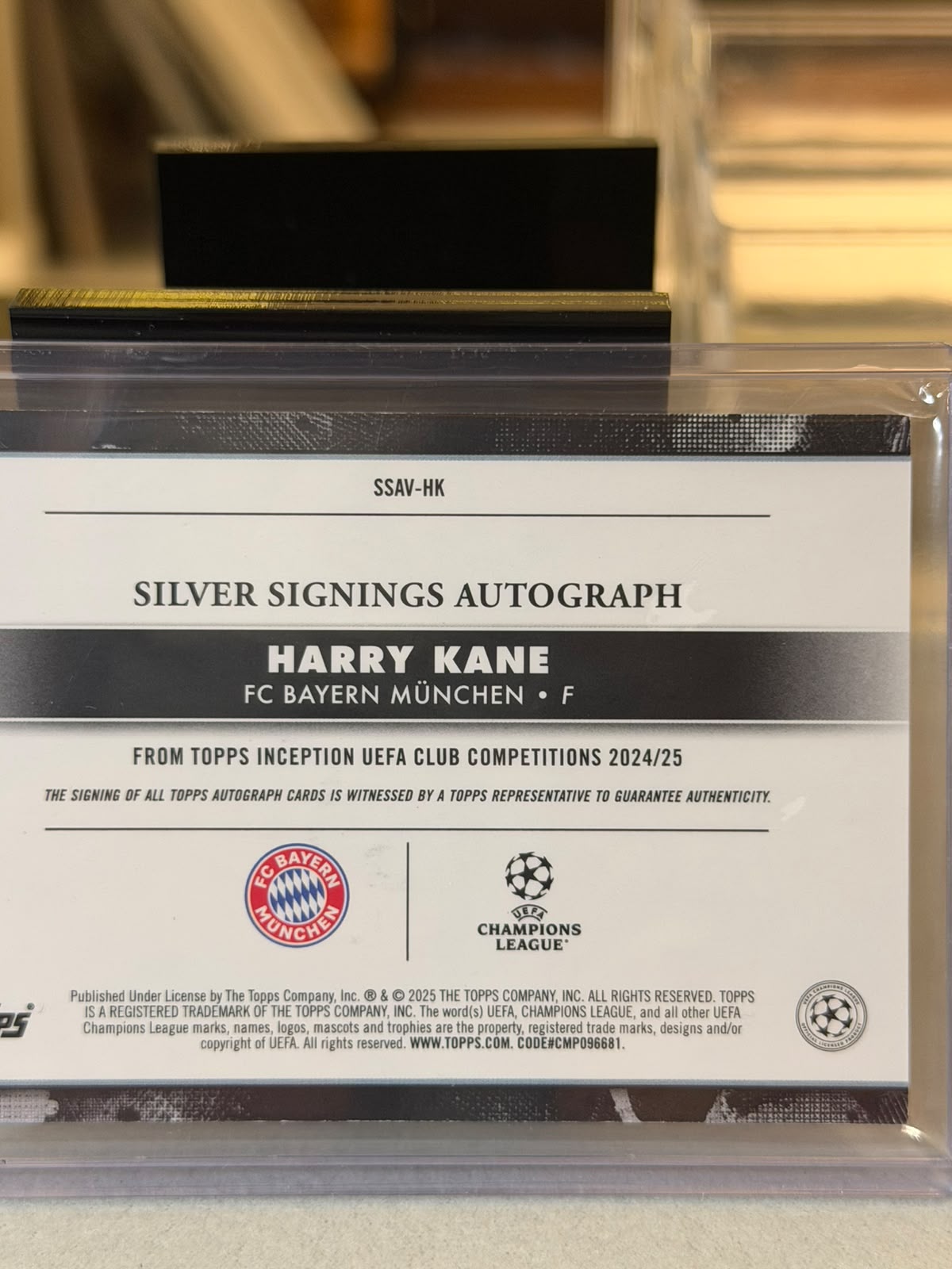 FC Bayern batch card SKU C0000460 back