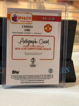Chido Obi 46/50 – Autograph (Gold Mojo) Manchester United trading card, back
