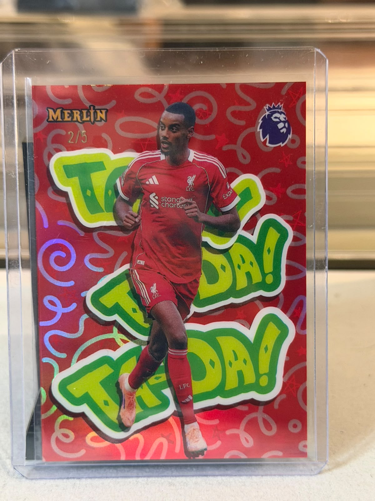 Alexander Isak Liverpool FC 2026 Topps Premier League Merlin Ta-Da! insert #TD-28 2/5 card front