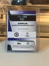 Joao Pedro 080/150 #BA-JP Blue Refractor Autograph 2025-26 Topps UEFA Club Competitions - back
