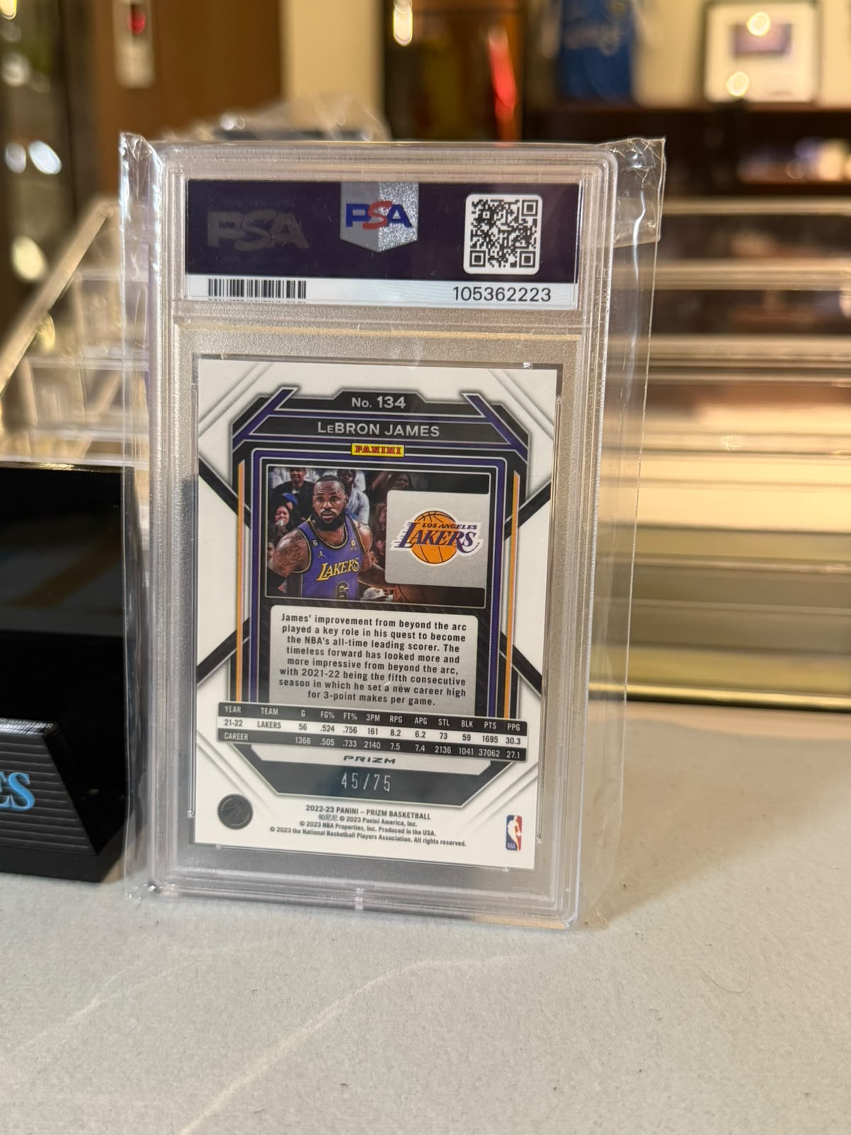 LeBron James Red Power back - PSA slab