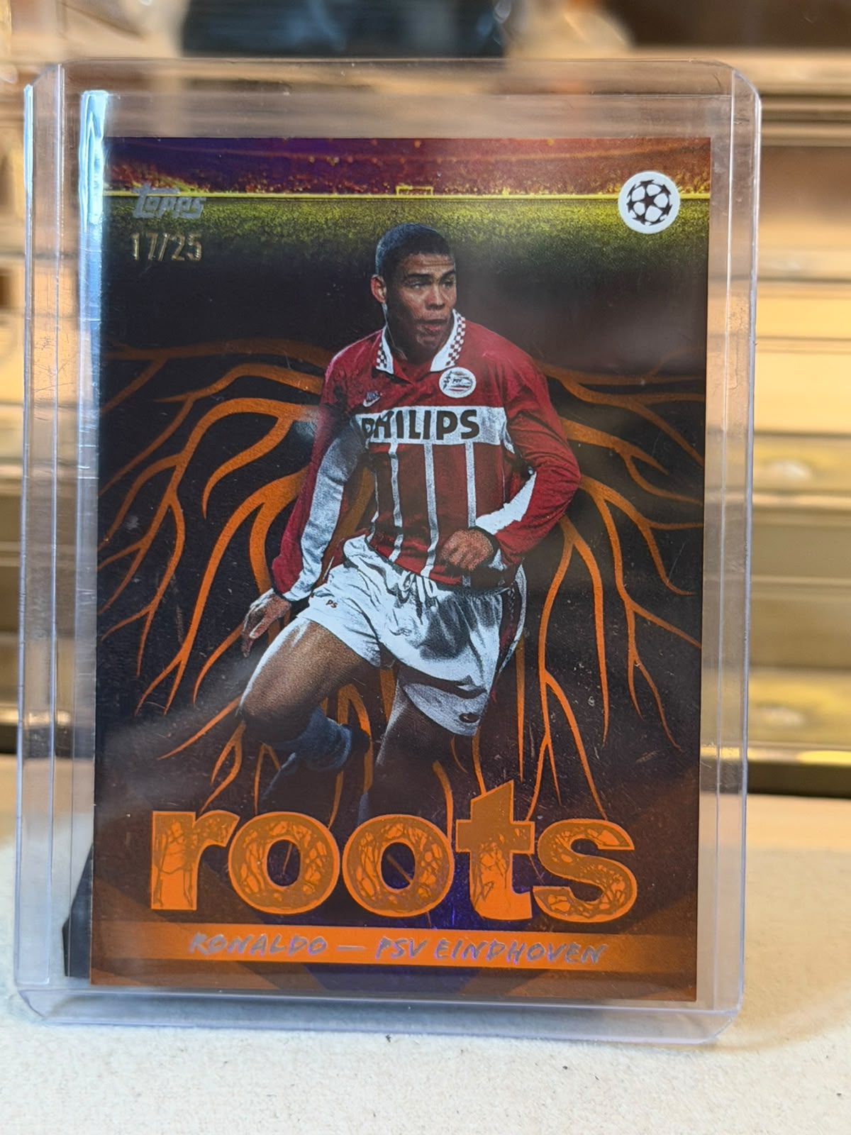 Ronaldo Nazario - 2026 Topps Chrome UEFA Champions League Roots RT-8 17/25 - Front