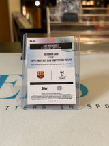 Xavi Hernández Base autograph issue – 2025/26 Topps Finest UEFA Club Competitions – FC Barcelona trading card, back