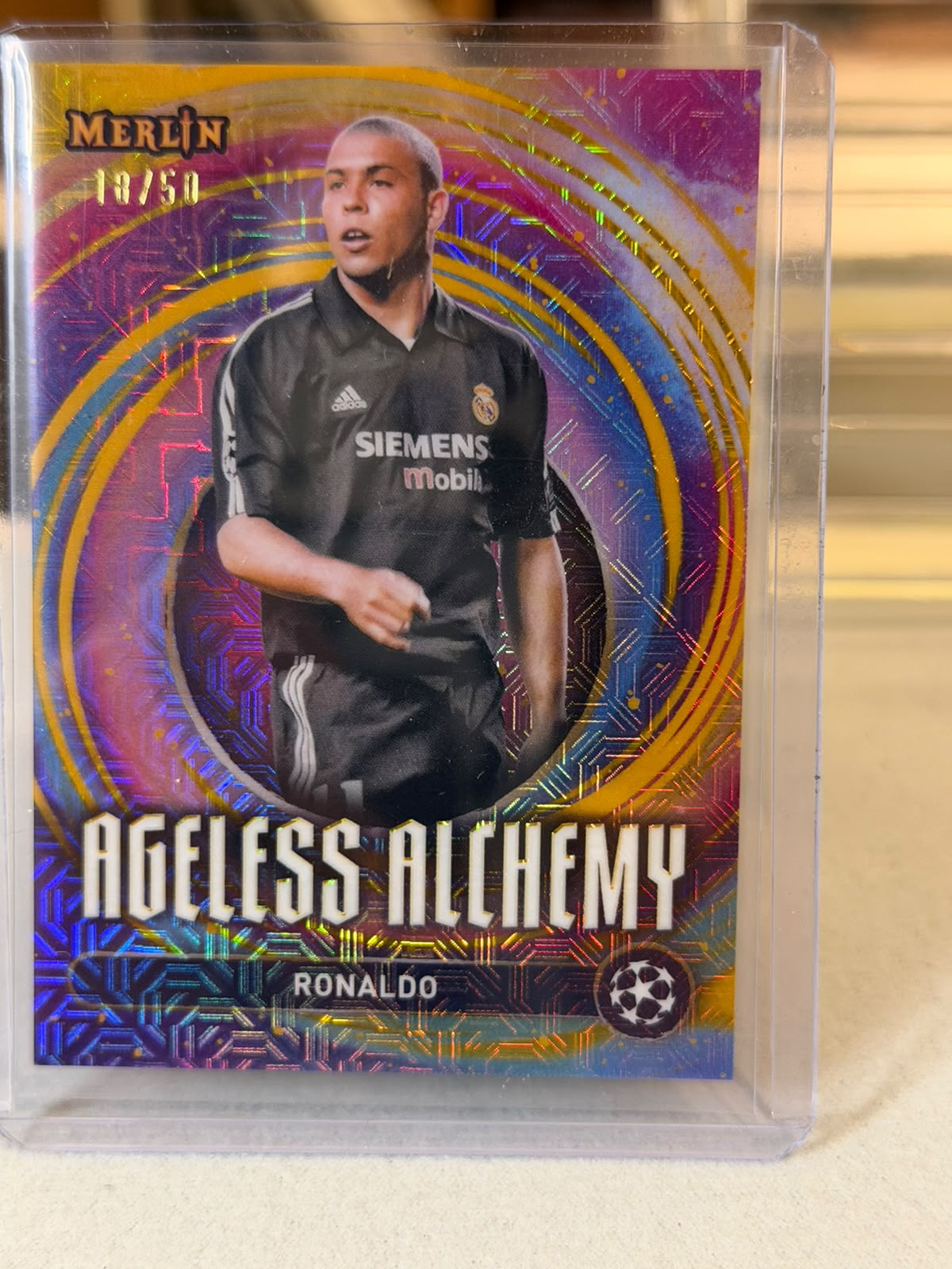 Ronaldo front - 2024/25 Topps Merlin UEFA Club Competitions Ageless Alchemy 18/50