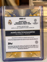 Aurélien Tchouaméni back - 2024/25 Topps Inception UEFA Club Competitions Wembley Warm-Up Autograph Relic 05/10