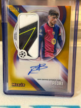 Pedri 35/50 Matchball Signature Relic - Topps Merlin UEFA Club Competitions 2024/25 - FC Barcelona trading card, front
