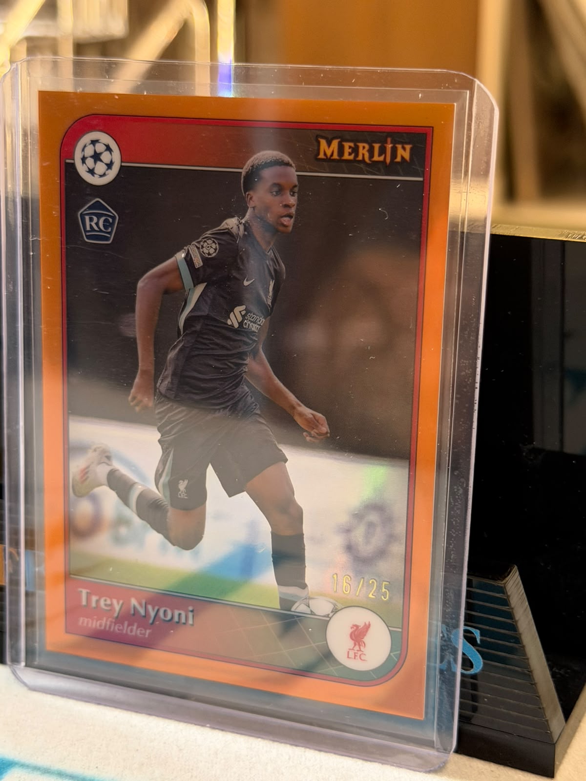 Trey Nyoni 16/25 Base #98, Orange parallel – 2024/25 Topps Merlin Collections, front