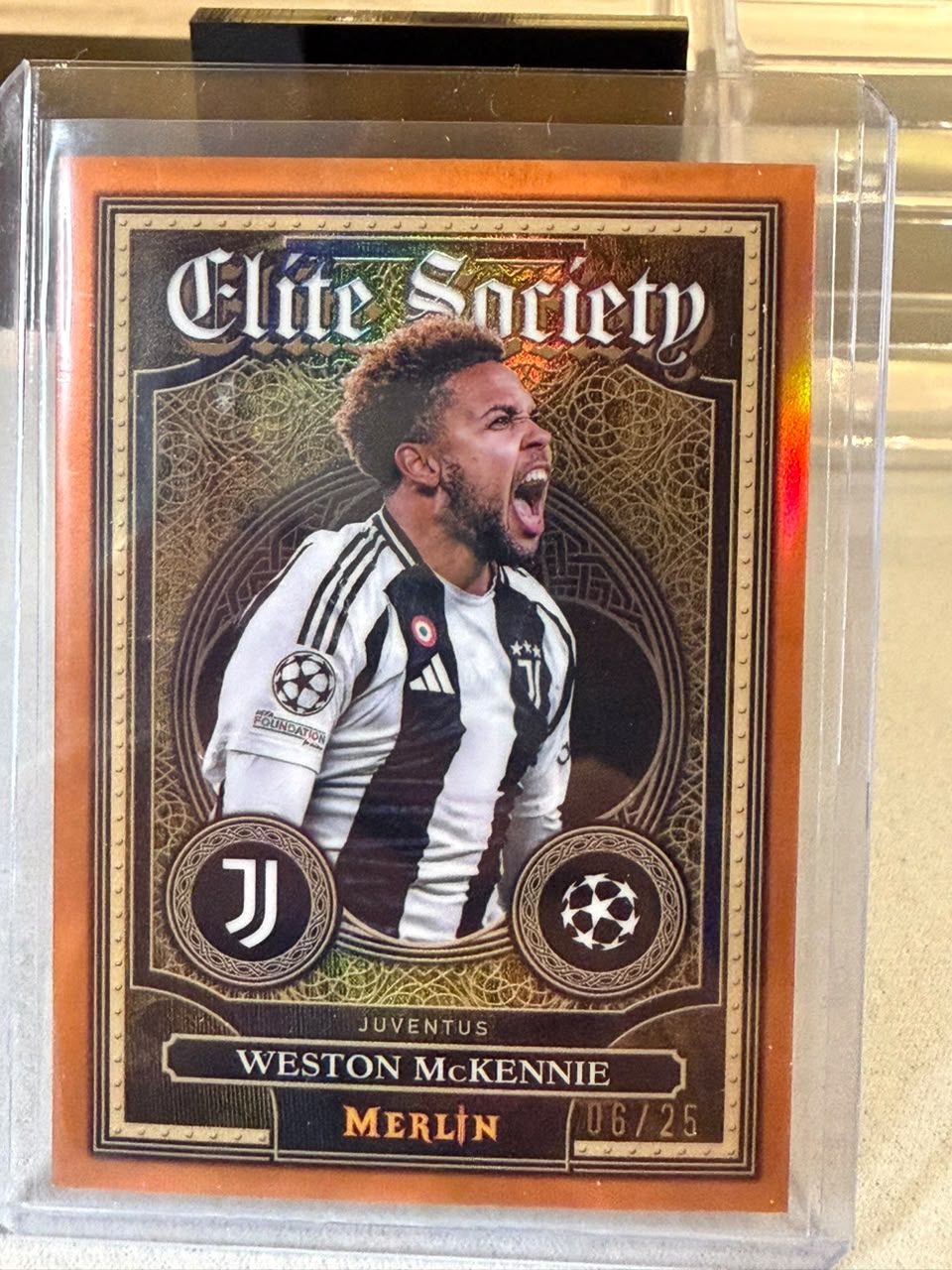 Weston McKennie front - 2024/25 Topps Merlin UEFA Club Competitions 06/25