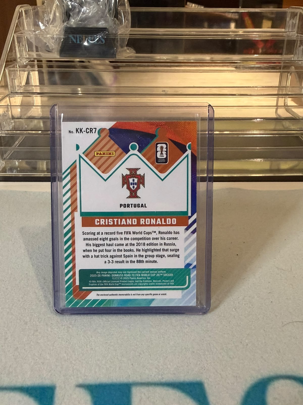 Cristiano Ronaldo Portugal Panini Donruss Kit Kings card image B - C0000695