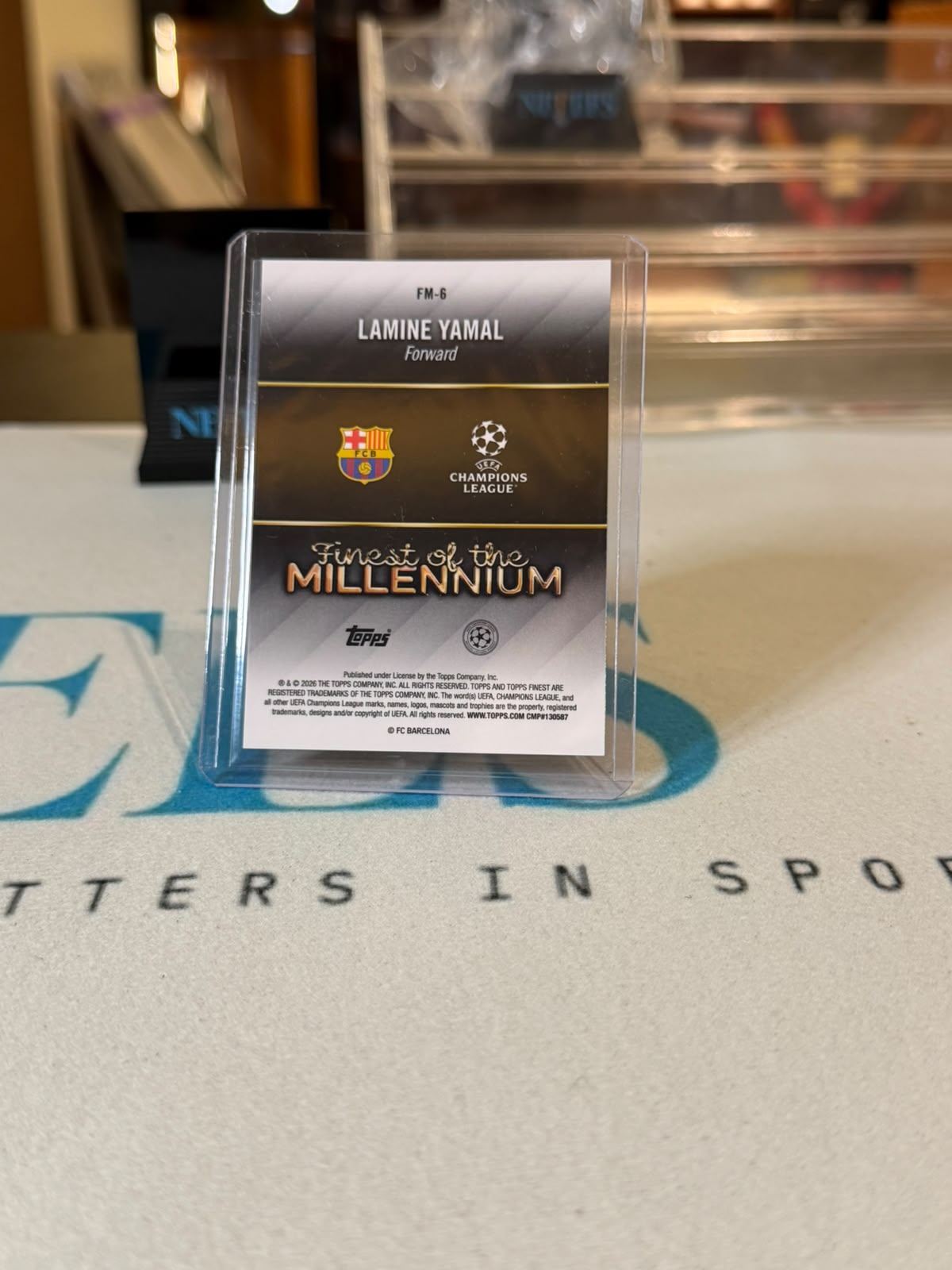 Lamine Yamal 007/150 Finest of the Millennium – 2026 Topps Finest – FC Barcelona trading card, back