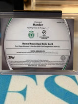 Conrad Harder 46/99 Home/Away Dual Relic 2024/25 Topps Museum Collection UEFA – Sporting CP trading card, back