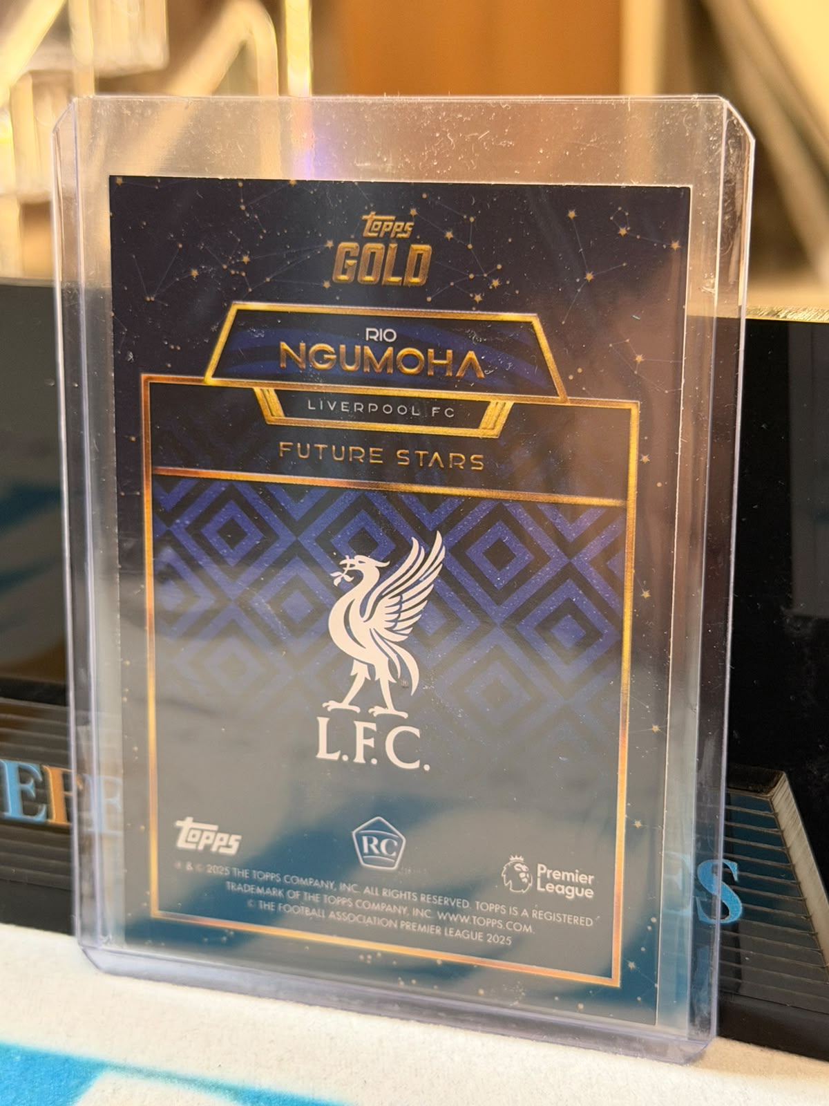 Rio Ngumoha 13/99 Future Stars RC – 2025/26 Topps Gold Future Stars, Premier League, back