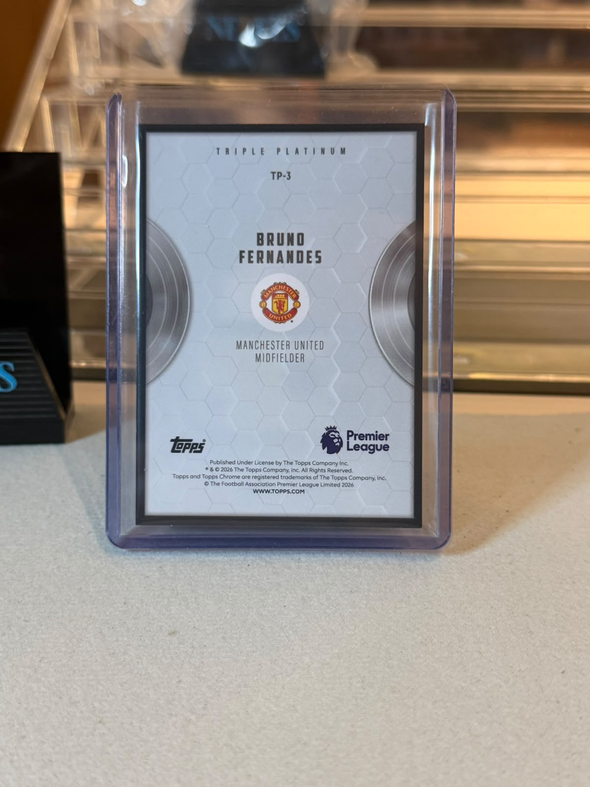 Bruno Fernandes #TP-3 Triple Platinum 2026 Topps Chrome Premier League - back