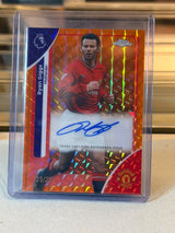 Ryan Giggs C0000608 front - Ryan Giggs 25/25 #CA-GS – Manchester United – Authentic Autograph Orange/Gold Mosaic Refractor – 2026 Topps Chrome Premier League