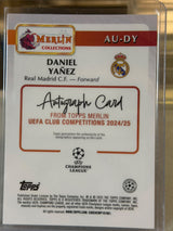 Daniel Yañez back - 2024/25 Topps Merlin UEFA Club Competitions Autograph 15/25