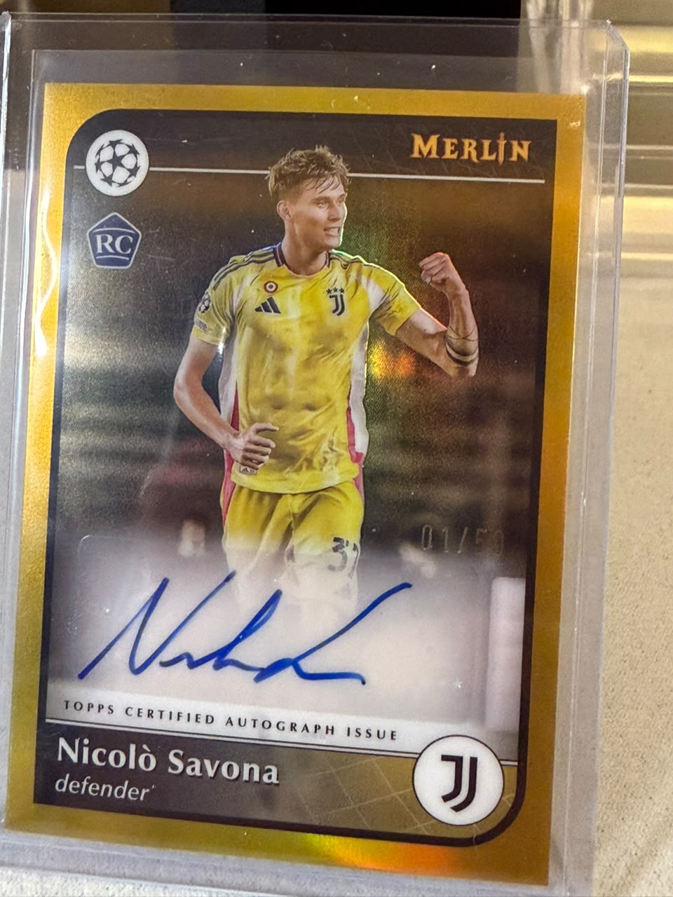 Nicolò Savona front - 2024/25 Topps Merlin UEFA Club Competitions 01/50