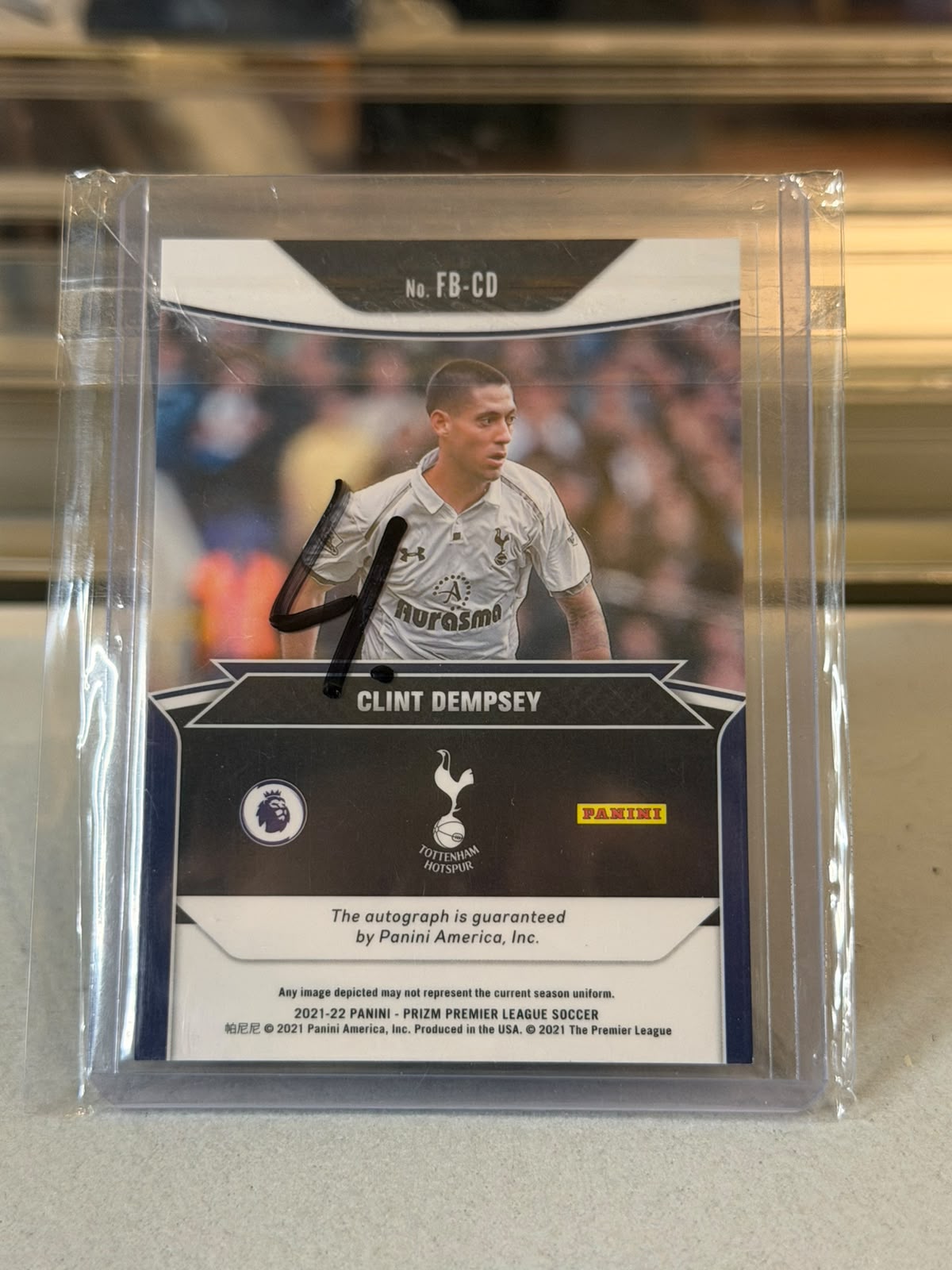 Clint Dempsey Tottenham Hotspur Panini Prizm Premier League Flashback card image B - C0000691