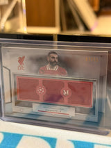 Mohamed Salah 07/75 Single Player Triple Relic (SPTR-MS) – 2025 Topps Museum Collection UEFA Club Competitions 2024/25, front