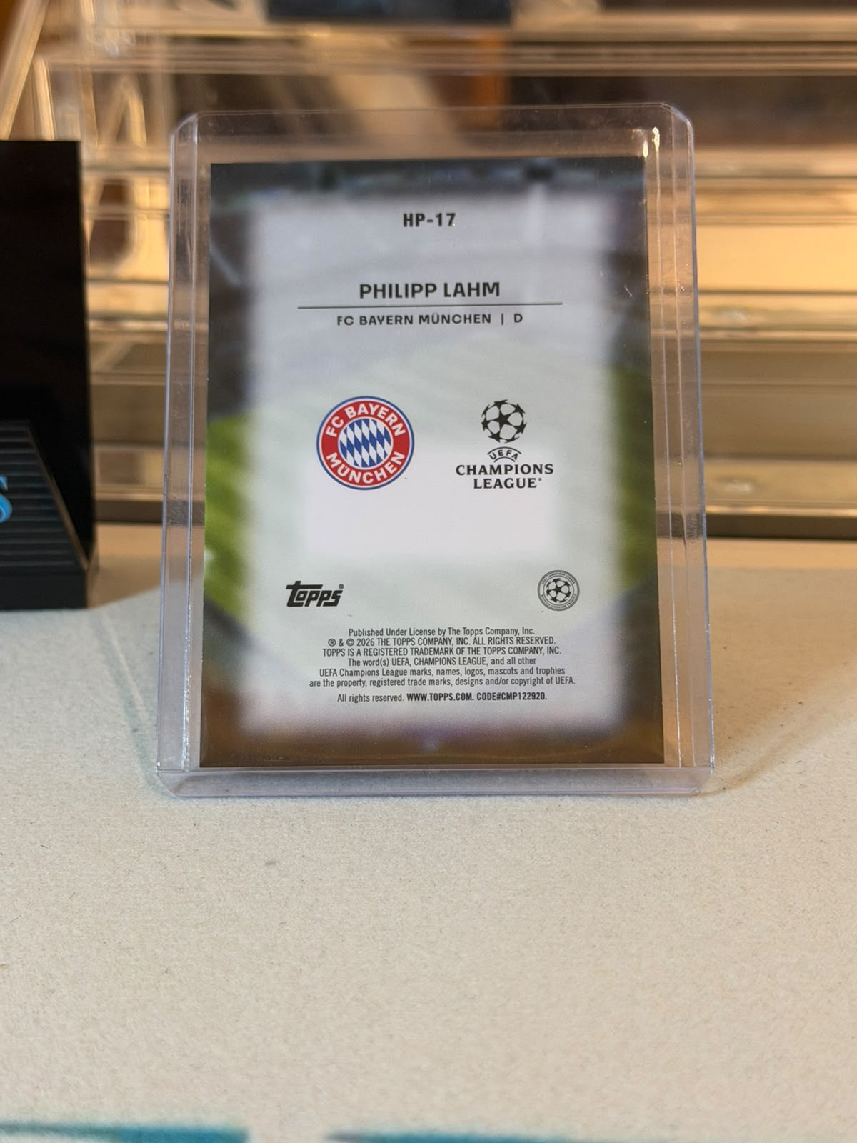 Philipp Lahm #HP-17 Home Advantage 2025-26 Topps UEFA Champions League - back