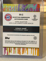 Leroy Sané IIA-LS 001/100 – FC Bayern München trading card, back