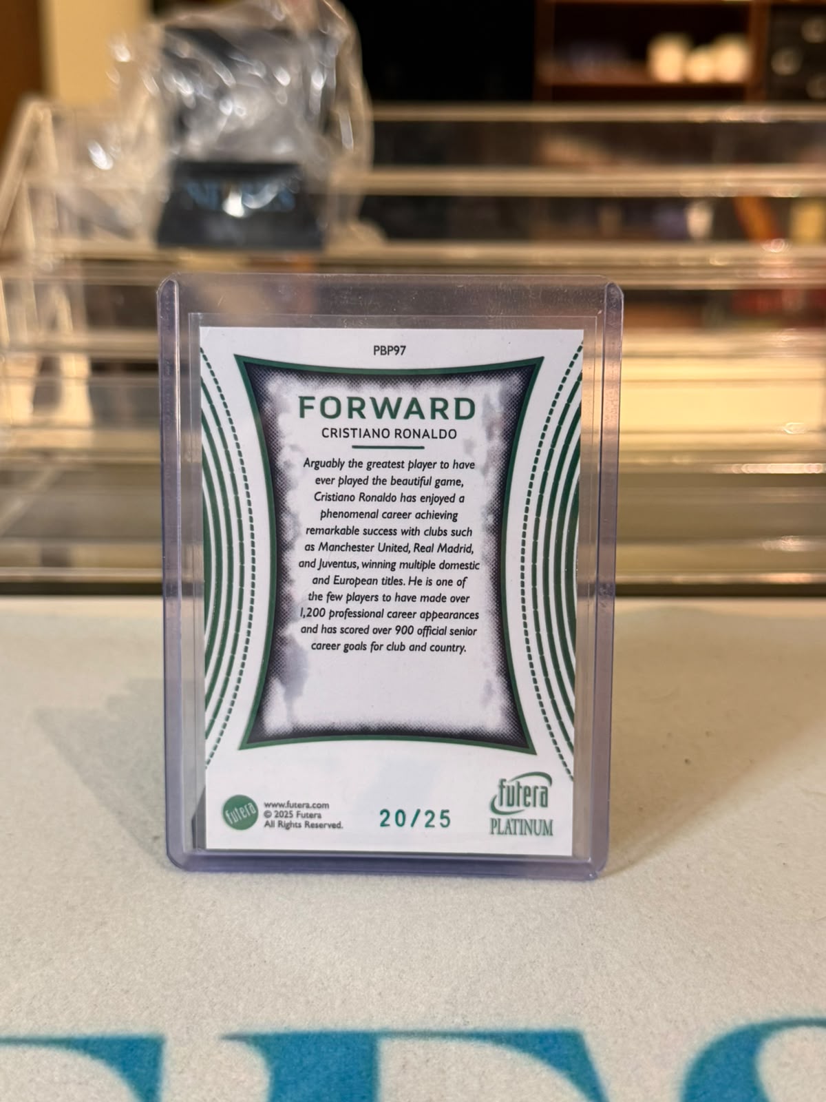 Cristiano Ronaldo Portugal Futera Platinum card image B - C0000687