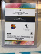 Gavi 07/25 Star Quality (#52) – Topps Inception UEFA Club Competitions 2024/25 – FC Barcelona trading card, back