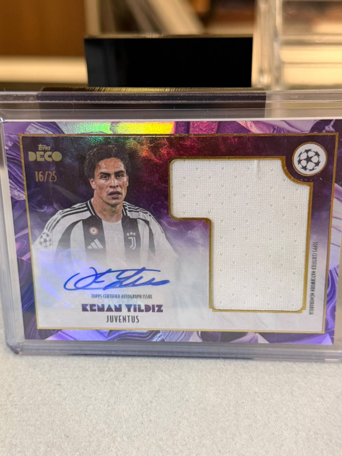 Kenan Yıldız front - 2024/25 Topps Deco UEFA Club Competitions 16/25