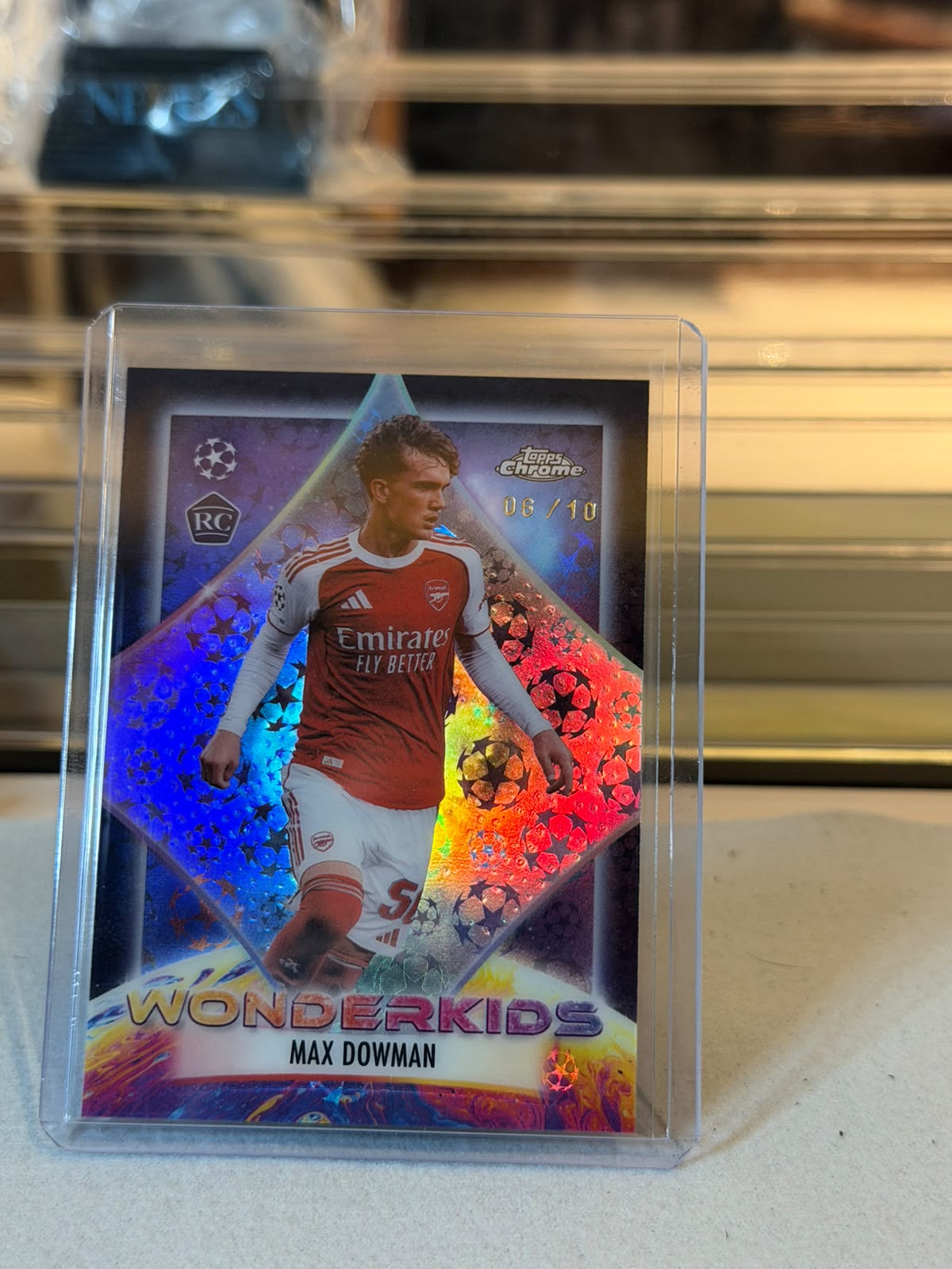 Max Dowman 2025/26 Topps Chrome UEFA Champions League Wonderkids - front