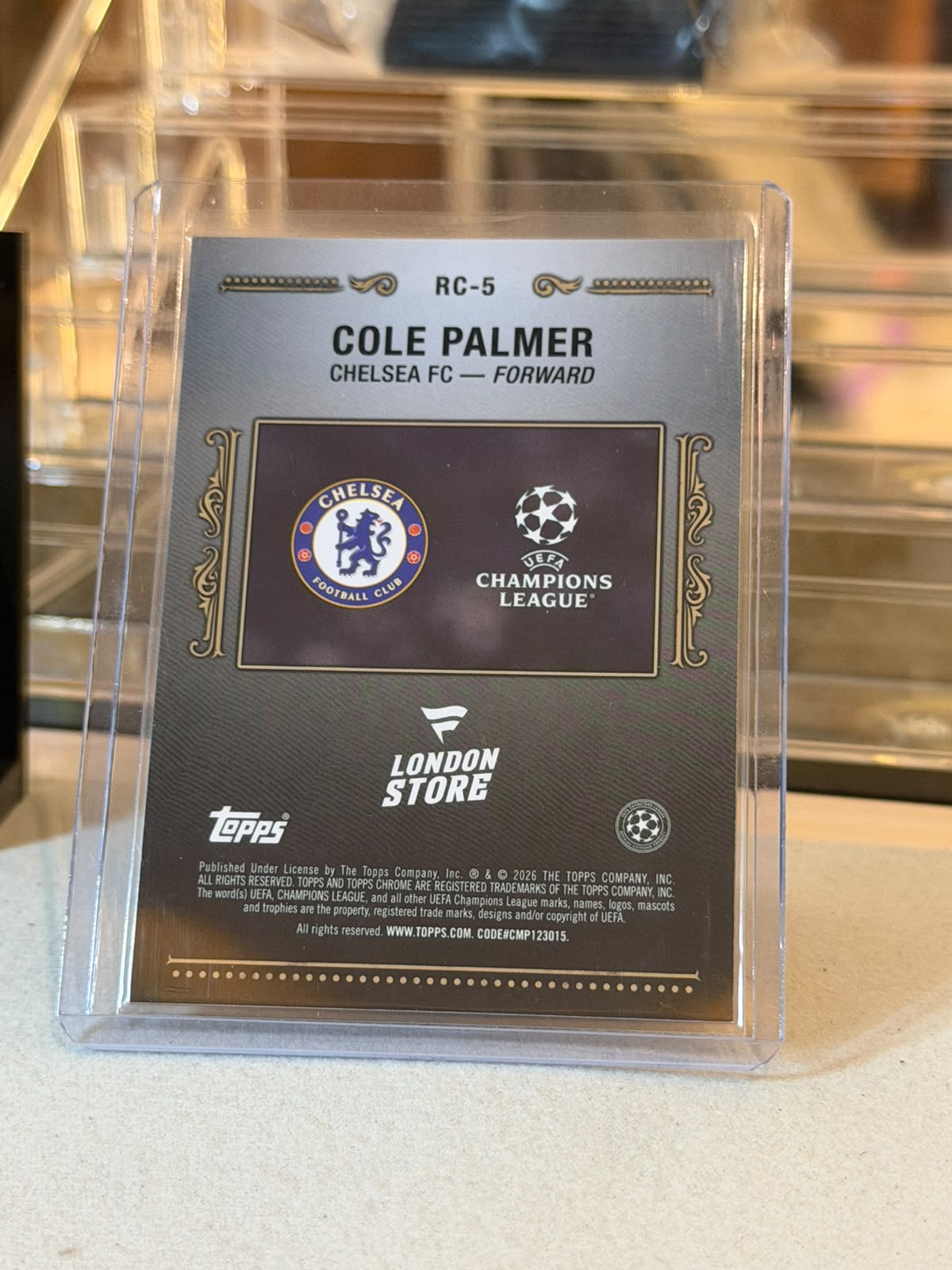 Cole Palmer - 2026 Topps Chrome UEFA Champions League Regency RC-5 04/25 - Back