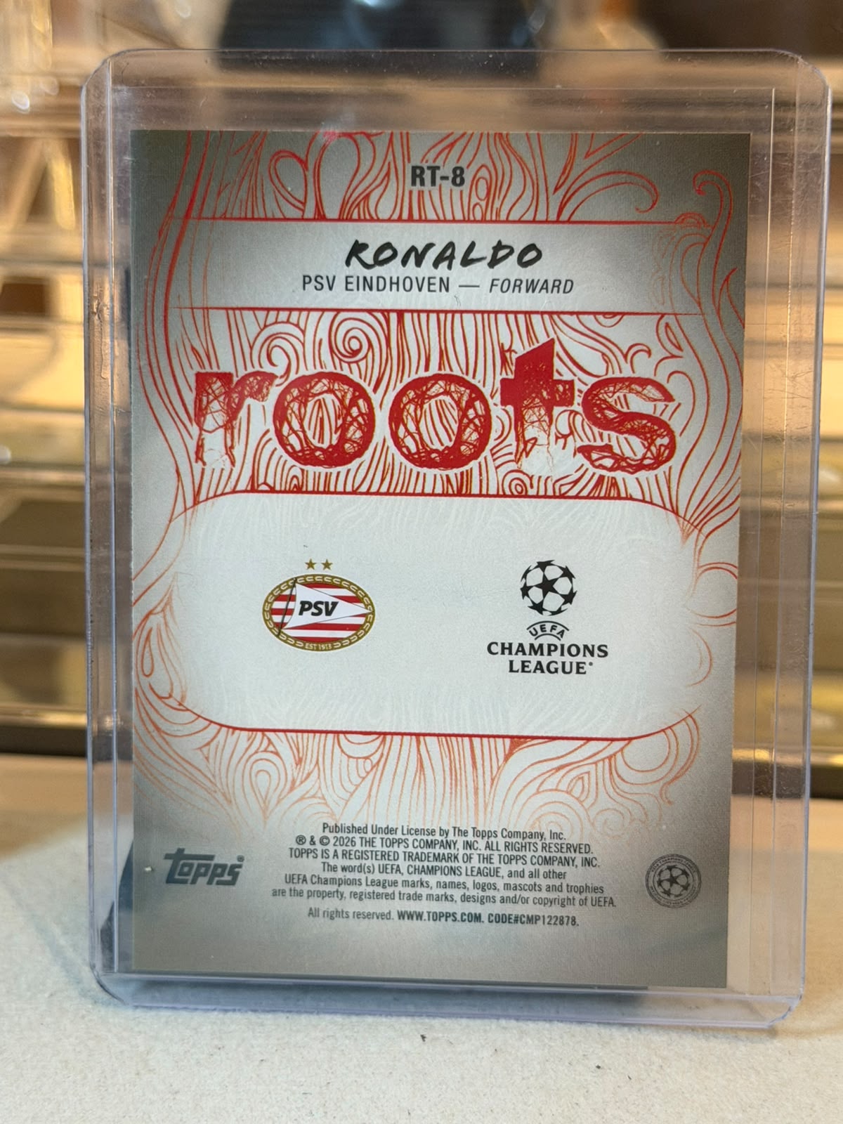 Ronaldo Nazario - 2026 Topps Chrome UEFA Champions League Roots RT-8 17/25 - Back