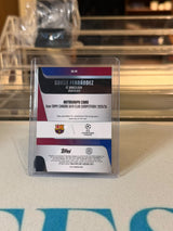 Guille Fernandez Barcelona 2025-26 Topps Chrome UEFA Club Competitions RC Autograph Refractor 126/199 - back