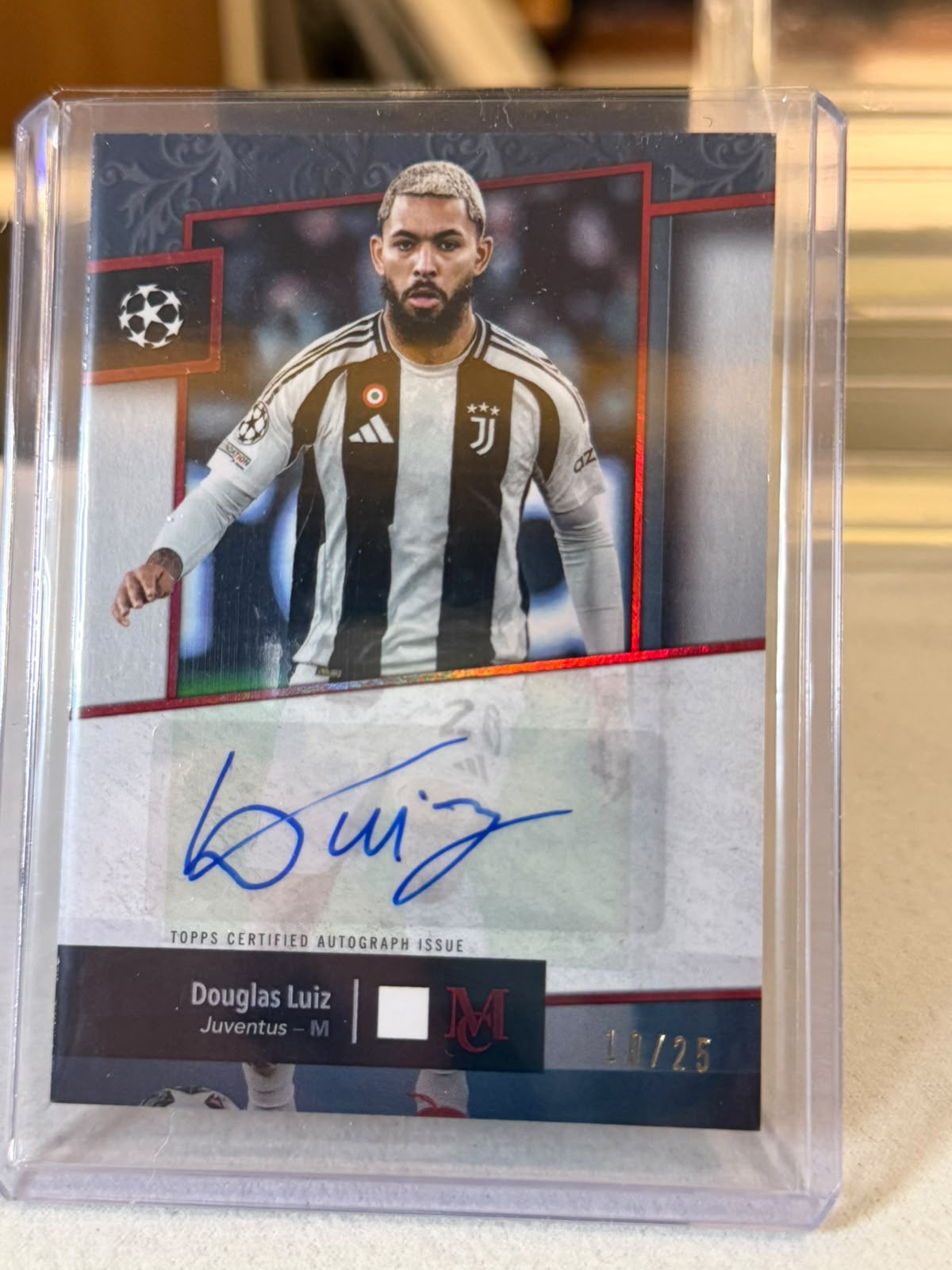 Douglas Luiz front - 2024/25 Topps Museum Collection UEFA Club Competitions 10/25