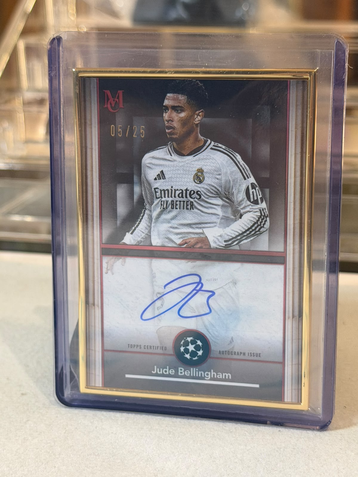 Jude Bellingham Real Madrid Topps Museum Collection Framed Autographed Card image 2
