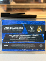 C0000642 Jude Bellingham Real Madrid Topps UCC 25/26 Superstar Autographed Relic TSAR-JB 09/25 back
