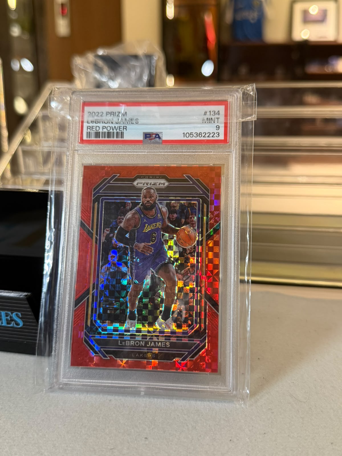 LeBron James Red Power front - PSA slab