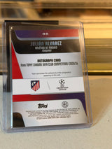 C0000645 Julian Alvarez Atletico Madrid Topps Chrome UCC 25/26 Autograph CA-AL 01/10 back
