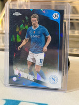 Kevin De Bruyne Napoli 2025-26 Topps Chrome UEFA Champions League Crystal Shard Refractor 05/10 card front