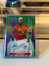 Bryan Mbeumo C0000605 front - Bryan Mbeumo 14/75 #FA-BM – Manchester United – Finest Autograph Green Refractor – 2026 Topps Finest Premier League