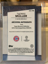 Thomas Müller AA-TM 52/75 – FC Bayern München trading card, back