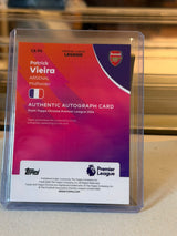 Patrick Vieira C0000610 back - Patrick Vieira 23/50 #CA-PV – Arsenal – Authentic Autograph Gold Crackle/Shatter Refractor – 2026 Topps Chrome Premier League