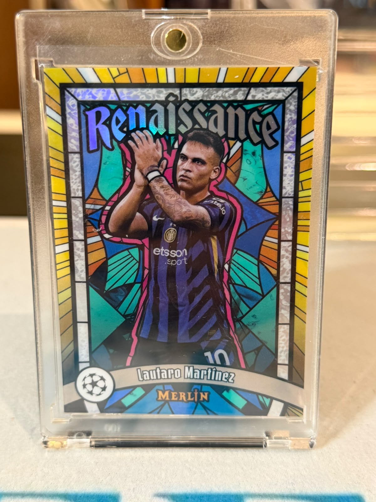Lautaro Martínez front - 2024/25 Topps Merlin UEFA Club Competitions Renaissance R-5